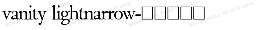 vanity lightnarrow字体转换
